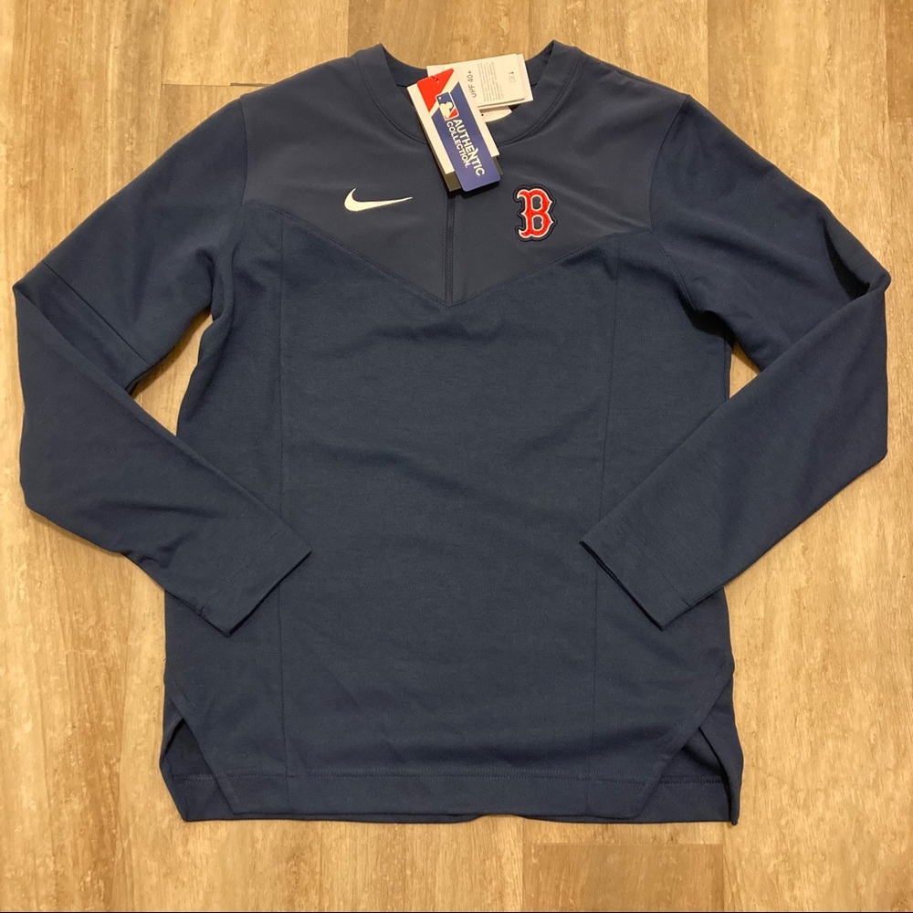 Men’s Nike Dri-Fit MLB Boston Red Sox Authentic 1/4 Zip Pullover Sz Small